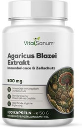 VitaSanum Agaricus blazei Pilzextrakt Kapseln vegan 100 Stück – Bild 1 von 1