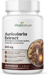 VitaSanum Auricularia Extrakt Vegan Kapseln ohne Gelatine 100 Stück – Bild 1 von 1