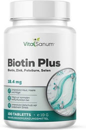 VitaSanum Biotin Plus mit Zink, Folsäure und Selen Tabletten 100 Stück – Bild 1 von 1