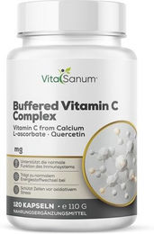 VitaSanum Buffered Vitamin C Complex Calciumascorbat gepuffert Vegan 120 Kapseln – Bild 1 von 1
