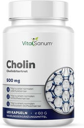 VitaSanum Cholin 500 mg Cholinbitartrat Kapseln – Bild 1 von 1