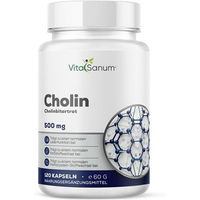 Produktbild von VitaSanum Cholin 500 mg Cholinbitartrat Kapseln