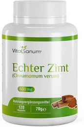 VitaSanum Echter Zimt Cinnamomum verum Kapseln 120 Stück – Bild 1 von 1