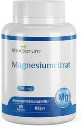 VitaSanum Magnesiumcitrat Kapseln für Sportler 240 Stück – Bild 1 von 1