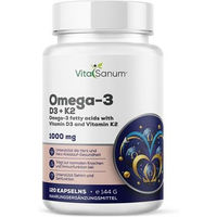 Produktbild von VitaSanum Omega 3 D3 K2 Kapseln mit 2000 IE Vitamin D3