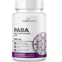 Produktbild von VitaSanum PABA Para-Aminobenzoesäure 500 mg vegane Kapseln 120 Stück ohne Gelatine