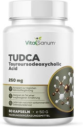 VitaSanum TUDCA Tauroursodeoxycholic Acid 250 mg Kapseln ohne Zusatzstoffe 60 Stück – Bild 1 von 1