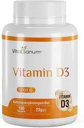 VitaSanum Vitamin D3 5000 IE Kapseln für Senioren 100 Stück – Bild 1 von 1