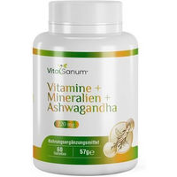 Produktbild von VitaSanum Vitamine Mineralien Ashwagandha Tabletten 60 Stück