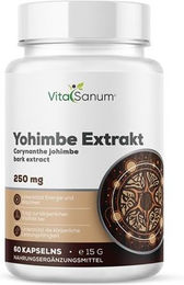 VitaSanum Yohimbe Extrakt Corynanthe johimbe Kapseln 60 Stück – Bild 1 von 1