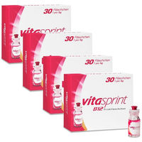 Produktbild von Vitasprint B12 Ampullen mit Vitamin B12 vegan und alkoholfrei für Erwachsene und Heranwachsende 30 Stück