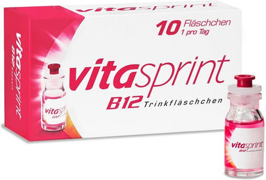 Vitasprint B12 Trinkampullen mit Vitamin B12, 10 Ampullen, vegan und alkoholfrei – Bild 1 von 5