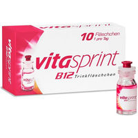 Produktbild von Vitasprint B12 Trinkampullen mit Vitamin B12, 10 Ampullen, vegan und alkoholfrei