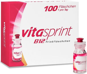 Vitasprint B12 Trinkfläschchen mit Vitamin B12 vegan und alkoholfrei 100 Stück – Bild 1 von 1