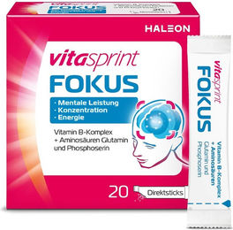 Vitasprint Fokus Direktsticks B-Komplex und L-Glutamin für Erwachsene – Bild 1 von 2