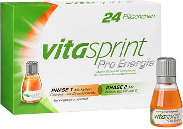 Vitasprint Pro Energie Nahrungsergänzungsmittel mit Vitamin B6 und Vitamin C für Erwachsene, 24 Stück – Bild 1 von 1