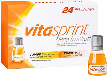 Vitasprint Pro Immun Trinkfläschchen mit Vitamin C und Vitamin D für Erwachsene 24 Stück – Bild 1 von 2