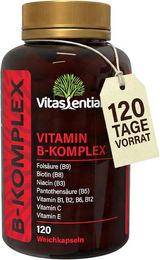 Vitassential B-Komplex Biotin-Komplex Kapseln ohne Zusatzstoffe 120 Stück – Bild 1 von 2