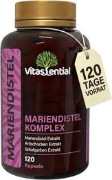 Vitassential Mariendistel Komplex Kapseln vegan 120 Stück – Bild 1 von 3