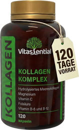 Vitassential Marine Kollagen-Komplex Kapseln mit Typ I und Typ II Kollagen 120 Stück – Bild 1 von 2