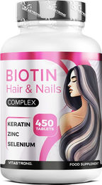 Vitastrong Biotin Komplex Zink und Selen Tabletten 450 Stück – Bild 1 von 3