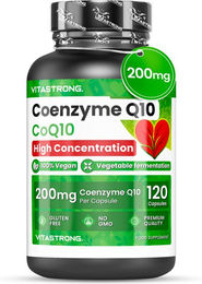 Vitastrong Coenzym Q10 Ubiquinon 120 Kapseln vegan glutenfrei laktosefrei – Bild 1 von 2