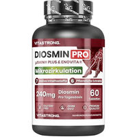 Produktbild von Vitastrong Diosmin PRO Tabletten mit Diosmin, Centella Asiatica und Rosskastanie, vegan, 60 Stück
