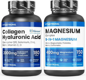 Vitastrong Magnesio 5-in-1 Beauty-Kollagen-Kombi mit Kollagen und Hyaluronsäure Tabletten – Bild 1 von 1