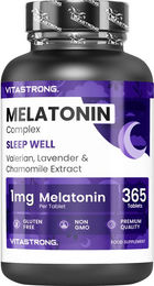 Vitastrong Melatonin-Komplex Vegan 365 Tabletten – Bild 1 von 3