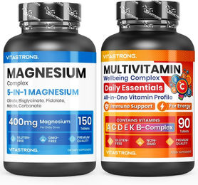 Vitastrong Multivitamin & Magnesium 5-in-1 Tabletten für Sportler 240 Stück – Bild 1 von 1