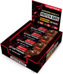 Vitastrong Proteinriegel Schokolade Crunchy mit hohem Proteingehalt – Bild 1 von 2