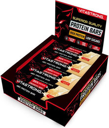 Vitastrong Proteinriegel Weiße Schokolade Crunchy mit hohem Eiweißgehalt – Bild 1 von 2