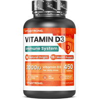 Produktbild von Vitastrong Vitamin D3 2000 I.E. Tabletten 450 Stück glutenfrei und laktosefrei