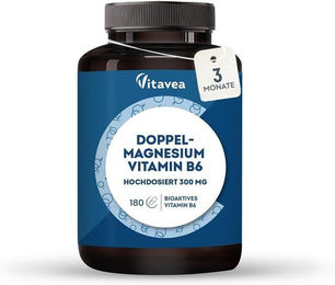 Vitavea Doppel-Magnesium Komplex mit Vitamin B6 Kapseln 180 Stück – Bild 1 von 4