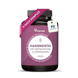 Vitavea Mariendistel Artischocke Löwenzahn und Desmodium 4-fach Komplex Kapseln – Bild 1 von 3