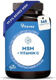 Vitavea MSM 2000mg mit Vitamin C Tabletten vegan ohne Zusatzstoffe – Bild 1 von 2