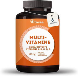 Vitavea Multivitamine und Mineralien Tabletten für Erwachsene zuckerfrei laktosefrei glutenfrei 180 Stück – Bild 1 von 4