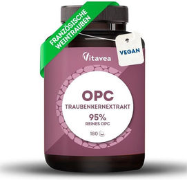 Vitavea OPC Traubenkernextrakt Tabletten vegan laktosefrei glutenfrei 180 Stück – Bild 1 von 4