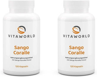 vitaworld Algenkalk Sango Koralle 500 mg Kapseln vegan 120 Stück – Bild 1 von 1