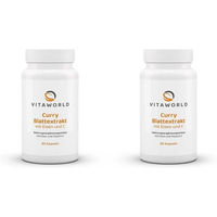 Produktbild von VitaWorld Curry Blattextrakt mit Eisen und Vitamin C vegan Kapseln 180 Stück