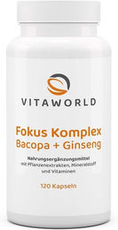 VitaWorld Fokus Komplex Kapseln vegan glutenfrei laktosefrei 120 Stück – Bild 1 von 1