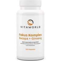 Produktbild von VitaWorld Fokus Komplex Kapseln vegan glutenfrei laktosefrei 120 Stück