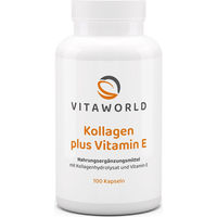 Produktbild von vitaworld Kollagen 500 mg plus Vitamin E Kapseln mit Rinderkollagen, 100 Kapseln, glutenfrei und laktosefrei
