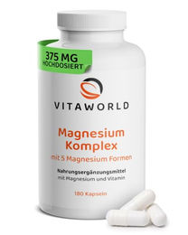 vitaworld Magnesium Komplex vegan Kapseln 180 Stück 161,4 g – Bild 1 von 1