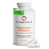 Produktbild von vitaworld Magnesium Komplex vegan Kapseln 180 Stück 161,4 g