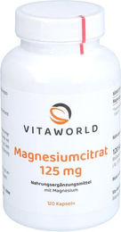 vitaworld Magnesiumcitrat 125 mg Kapseln vegan vegetarisch 120 Stück – Bild 1 von 1