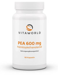 vitaworld Palmitoylethanolamid PEA 600 mg hochdosiert vegetarische Kapseln 90 Stück glutenfrei und laktosefrei – Bild 1 von 2