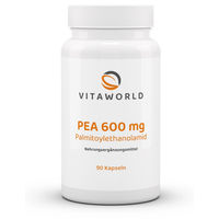 Produktbild von vitaworld Palmitoylethanolamid PEA 600 mg hochdosiert vegetarische Kapseln 90 Stück glutenfrei und laktosefrei