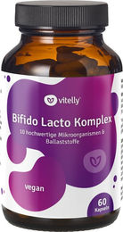 vitelly Bifido Lacto Komplex Vegan mit 10 Mikroorganismen und Inulin 60 Kapseln – Bild 1 von 1