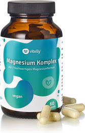 vitelly Magnesium Komplex mit 7 Magnesiumformen vegan ohne Zusatzstoffe Kapseln – Bild 1 von 1
